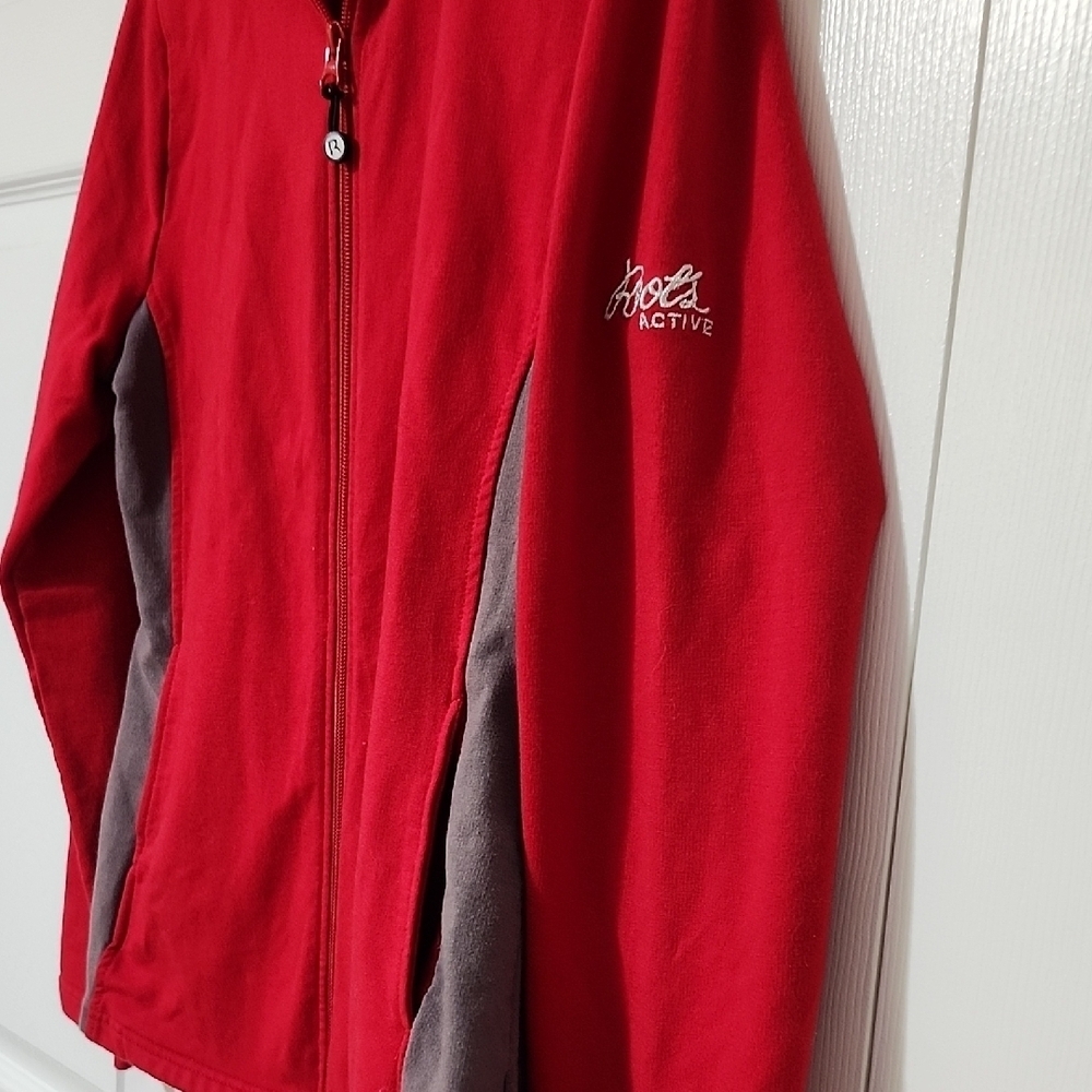 Roots Women's Vibrant Red and Charcoal Jacket - Picture 3 of 5